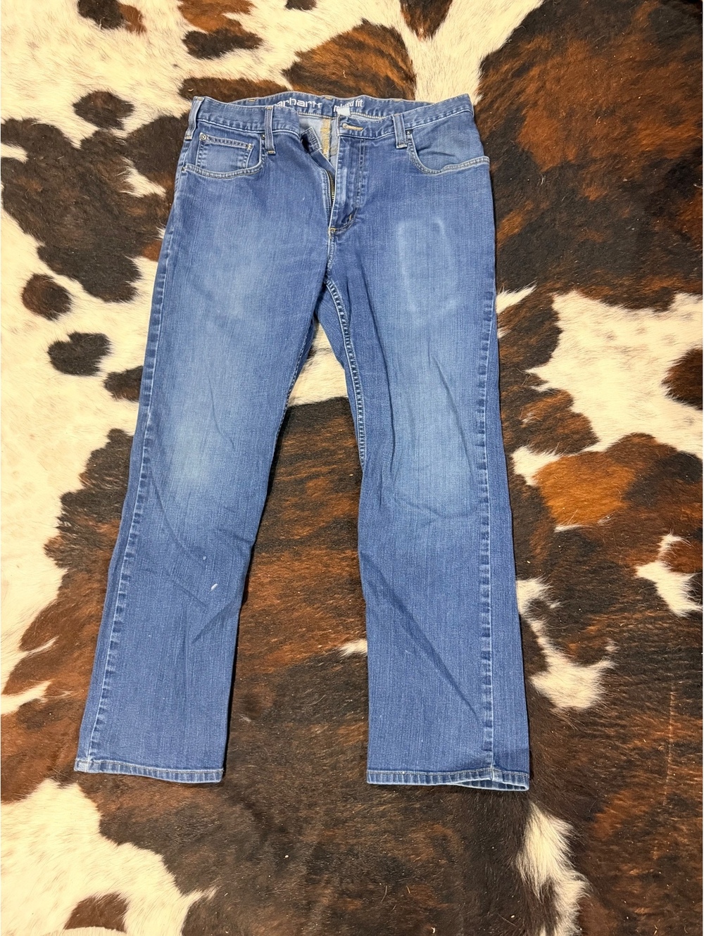 Carhartt Relaxed Fit Men's Jeans Size 35x30 Blue Denim